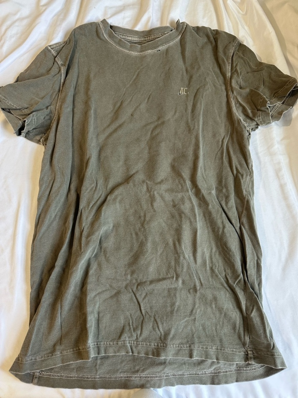 American Age Olive Green Short Sleeve Crewneck Tee